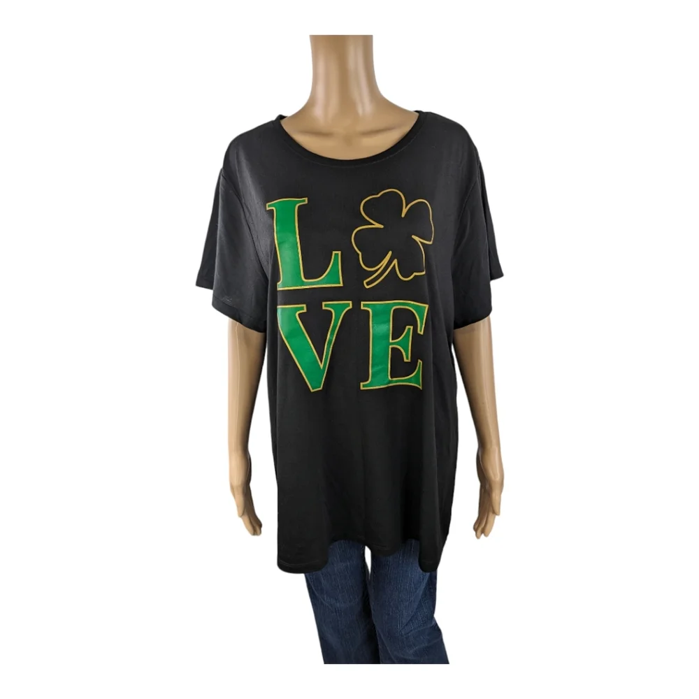 Way to Celebrate Love 4-Leaf Clover Graphic T-Shirt XXXL